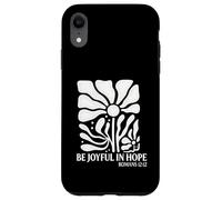 Be Joyful In Hope Boho Floral Flowers Verso de la Biblia Cristiano Carcasa para iPhone XR