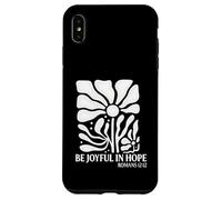 Be Joyful In Hope Boho Floral Flowers Verso de la Biblia Cristiano Carcasa para iPhone XS Max