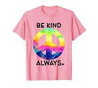 Be Kind Always Shirt,Tie Dye Peace Sign Rainbow Kindness Camiseta, Hombre, Rosado, XL