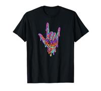 Be Kind ASL Lenguaje de señas | Retro Groovy - Melting Art Camiseta