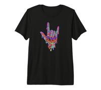 Be Kind ASL Lenguaje de señas | Retro Groovy - Melting Art Camiseta Premium