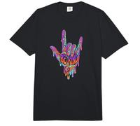 Be Kind ASL Lenguaje de señas | Retro Groovy - Melting Art Comfort Colors Adult Heavyweight T-Shirt