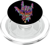 Be Kind ASL Lenguaje de señas | Retro Groovy - Melting Art PopSockets PopGrip para MagSafe