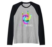 Be Kind ASL Love Sign Language Hand Autism Awareness T-Shirt Camiseta Manga Raglan