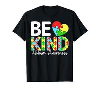 Be Kind Autism Awareness Juventud Hombres Niños Niños Mujeres Familia Camiseta gráfica económica