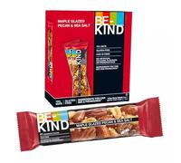 Be-Kind® | Barra de nueces heladas con arce y sal marina | Snack de pacanas y sal | Snack de nueces heladas con arce y sal | Bocadillos de proteínas - 12 Barras