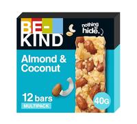 BE KIND Barritas de almendras crujientes y coco, paquete de 12 unidades