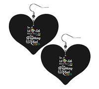 Be Kind Día de la conciencia del autismo en un mundo donde puedes ser cualquier cosa Pendientes de cuero para mujer Pendientes colgantes Colgante de corazón con gancho Regalos para niña adulta
