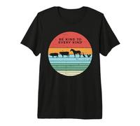 Be Kind Farm Animals Retro Vegan Vegetarian Men Women Gift Camiseta Premium