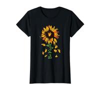 Be Kind Hippie Sunflower I Love You Deaf ASL Lenguaje de señas Camiseta gráfica económica, Mujer, Negro, M