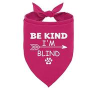 Be Kind I'm Blind - Bandana divertida para cachorros, bufanda triangular para perros y mascotas, accesorios para amantes de los perros, accesorios para perros ciegos para fotos, bandana para perros