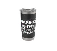 Be Kind Kindness Is Free Sprinkle It Everywhere Cute Vaso térmico de acero inoxidable de doble pared