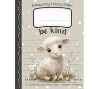 Be Kind Lamb - Primary Composition Notebook for Kids | Handwriting Practice Paper with Dashed Midline | 0.75 in Line Spacing | 160 Pages | 8.5 x 11 ... - Perfect for Kindergarten and First Grade