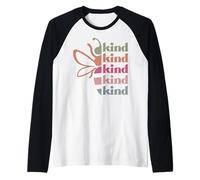 Be Kind Men Women Favorite adjetives Funny Sassy Words Camiseta Manga Raglan