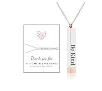 Be Kind of a Badass - Collar para mujer, oro rosa, plata y negro, colgante con mensaje oculto, collar con mensaje oculto We Always Have Each Others Back, BFF, amistad, divertido, joyería festiva