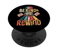 Be Kind & Rewind Retro Vintage Classic Throwback Hombres Mujeres PopSockets PopGrip Adhesivo