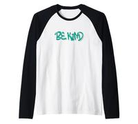 Be Kind Spread Positivity Quote Design Camiseta Manga Raglan