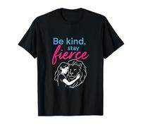 Be Kind Stay Fierce Lion Girl Feminista Gráfico Camiseta