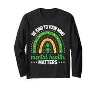 Be Kind To Your Mind Men Mental Health Awareness Women Men Manga Larga