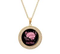 Be Kind To Your Mind Mental Health Matters - Collar de concienciación para mujer, colgante de joyería ajustable para mamá, esposa, novia, talla única, Metal