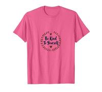 Be Kind To Yourself - Cita inspiradora de autocuidado Camiseta, Hombre, Rosa Jaspeado, S