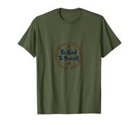 Be Kind To Yourself - Cita inspiradora de autocuidado Camiseta, Hombre, Verde Oliva, M