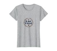 Be Kind To Yourself - Cita inspiradora de autocuidado Camiseta, Mujer, Gris Jaspeado, L
