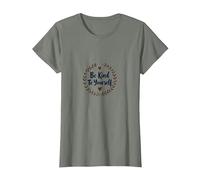 Be Kind To Yourself - Cita inspiradora de autocuidado Camiseta, Mujer, Verde Militar Jaspeado, M