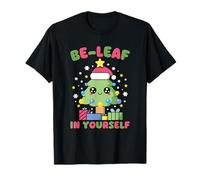 Be-Leaf In Yourself Árbol de Navidad Kawaii Lindo Divertido Camiseta