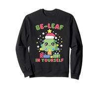 Be-Leaf In Yourself Árbol de Navidad Kawaii Lindo Divertido Sudadera