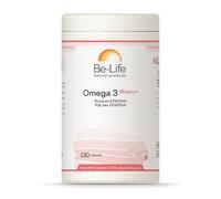 BE-LIFE | Omega 3 Magnum | EPA y DHA concentrados | Salud cardíaca, cerebral y visual | Omega-3 en triglicéridos | Aceite de pescado sostenible | 180 cápsulas