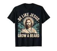 Be Like Jesus Grow A Beard Christian Facial Hair Jokes Camiseta