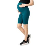 Be Mammy Leggins Cortas de Bio-Algodón Mujer BE20-285 (Verde Esmeralda, M)