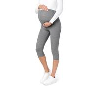 Be Mammy Leggins Premamá 3/4 para mujer embarazada Mallas capri maternidad Leggings pirata lactancia Ropa deportiva Embarazo BE20-229 (Melange Medio, XXL)