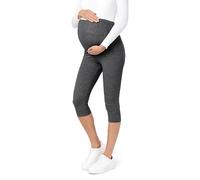 Be Mammy Leggins Premamá 3/4 para mujer embarazada Mallas capri maternidad Leggings pirata lactancia Ropa deportiva Embarazo BE20-229 (Gris de Davy, L)