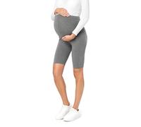 Be Mammy Leggins Premamá Cortos para Mujer Mallas Cortas de Embarazo Shorts de Mujer Embarazada Ropa Premama Deportiva Pantalones Maternidad BE20-228 (Melange Medio, M)