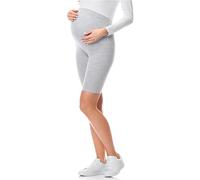 Be Mammy Leggins Premamá Cortos para Mujer Mallas Cortas de Embarazo Shorts de Mujer Embarazada Ropa Premama Deportiva Pantalones Maternidad BE20-228 (Plateado, 3XL)