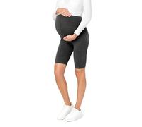 Be Mammy Leggins Premamá Cortos para Mujer Mallas Cortas de Embarazo Shorts de Mujer Embarazada Ropa Premama Deportiva Pantalones Maternidad BE20-228 (Gris de Davy, XXL)