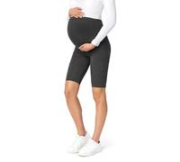 Be Mammy Leggins Premamá Cortos para Mujer Shorts para Embarazadas Leggings Cortos de Embarazo Lactancia Mallas Premamá de Viscosa Pantalones de Maternidad 04 (Melange Oscuro, M)