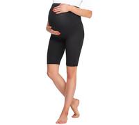 Be Mammy Mallas Leggins Premamá Cortos BE20-259(Negro, L)