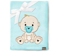 Be Mammy Manta Caliente Manta Niño Cobija Invierno Regalo Bebe Niña Baby Blanket BE20-168 (Azul Pastel - Niño)