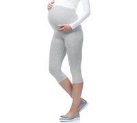 Be Mammy Premamá Leggins 3/4 Mallas pirata de Embarazo Lactancia Maternity Leggings capri 03 (Melange, M)