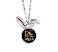 Be mine - Collar con colgante de conejo escrito a mano, diseño de conejo
