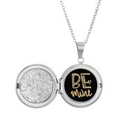 Be mine - Collar con medallón escrito a mano, joyería para regalo de cumpleaños