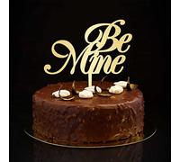 Be Mine - Decoración dorada para tartas de boda Mr & Mrs, personalizable, silueta romántica de novia y novio, decoración de tarta para boda, aniversario, boda, regalos de boda para pareja, 6 pulgadas