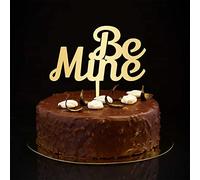 Be Mine - Decoración para tartas personalizada, diseño de silueta romántica de novia y novio para despedida de soltera, decoración de pastel de despedida de soltera, regalos de boda, oro de 6 pulgadas