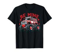 Be Mine Monster Truck Valentine Hearts Día de San Valentín Camiseta