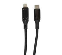 Be Mix - HT0180 Cable de Carga C a L con Vatímetro 30W - Longitud 1 m - Carga Rápida y Sincronización - Compatibilidad Universal - Color Negro