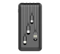 Be Mix - HT2077 Batería Externa 4 en 1 - Carga Rápida - Compatible con Smartphones y Tablets - Diseñada para Viajes - Alta Capacidad - Tamaño Compacto - Color Negro