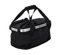 BE MIX VL0020 Cesta de Ciclismo de poliéster con Clip de 24 l, para Ocio, Viaje, Accesorio para el Deporte, Unisex Adulto, Negro, 42.00 x 23.00 x 25.00 cm